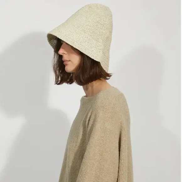 Lauren Manoogian Bell Hat 60% Cotton 40% Linen Natural New with Tags $310 Bell Hat – La Garçonne main image 2